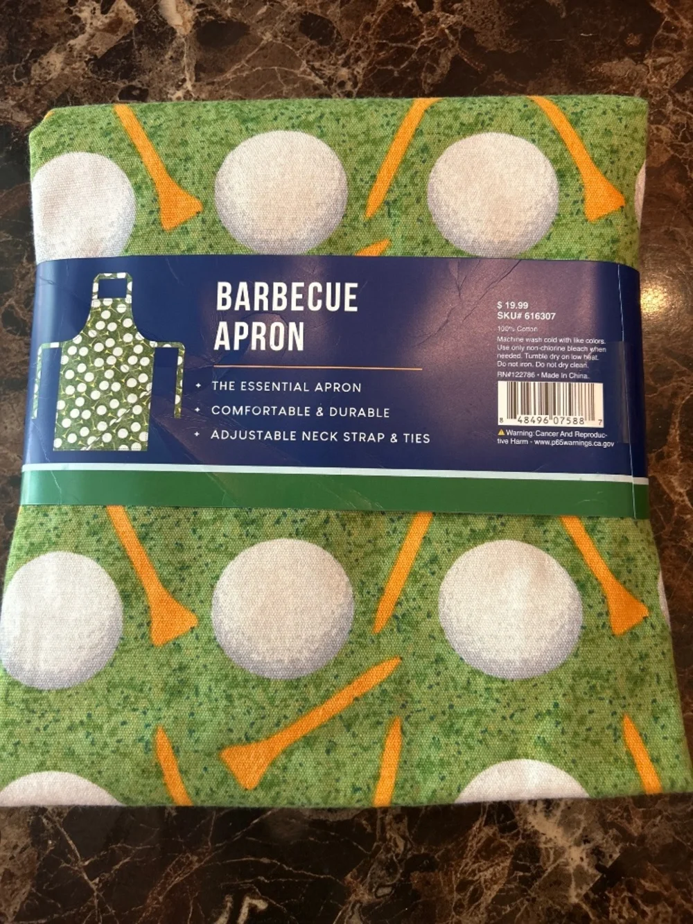 Men’s golf barbecue apron - Picture 2 of 2